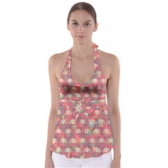 Colorful Background Abstract Babydoll Tankini Top