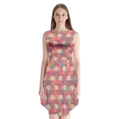 Colorful Background Abstract Sleeveless Chiffon Dress  