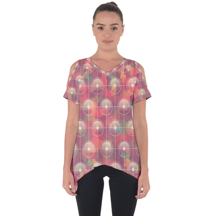 Colorful Background Abstract Cut Out Side Drop Tee