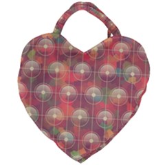 Colorful Background Abstract Giant Heart Shaped Tote