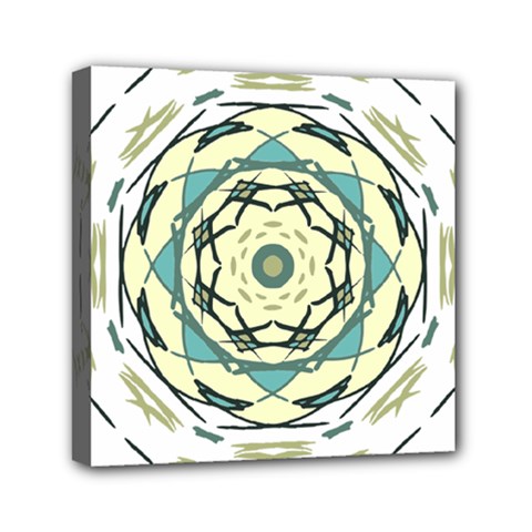 Circle Vector Background Abstract Mini Canvas 6  X 6  (stretched)