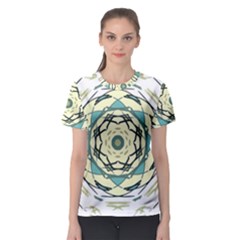 Circle Vector Background Abstract Women s Sport Mesh Tee