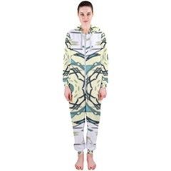 Circle Vector Background Abstract Hooded Jumpsuit (ladies) 