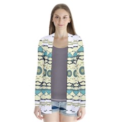 Circle Vector Background Abstract Drape Collar Cardigan