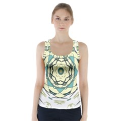 Circle Vector Background Abstract Racer Back Sports Top