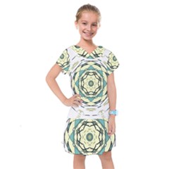 Circle Vector Background Abstract Kids  Drop Waist Dress