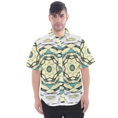 Circle Vector Background Abstract Men s Short Sleeve Shirt