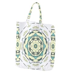 Circle Vector Background Abstract Giant Grocery Tote