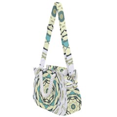 Circle Vector Background Abstract Rope Handles Shoulder Strap Bag by HermanTelo