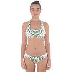 Circle Vector Background Abstract Cross Back Hipster Bikini Set