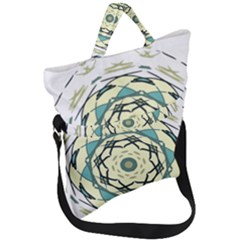 Circle Vector Background Abstract Fold Over Handle Tote Bag