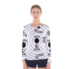 Earth Geocentric Jupiter Mars Women s Long Sleeve Tee