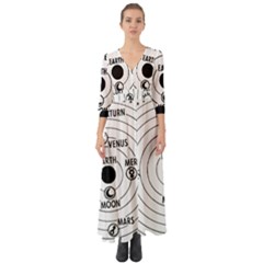 Earth Geocentric Jupiter Mars Button Up Boho Maxi Dress