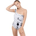 Earth Geocentric Jupiter Mars Frilly One Shoulder Swimsuit View1