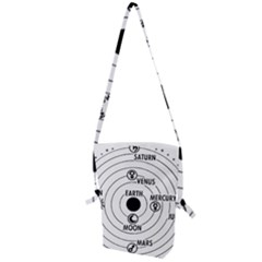 Earth Geocentric Jupiter Mars Folding Shoulder Bag by HermanTelo