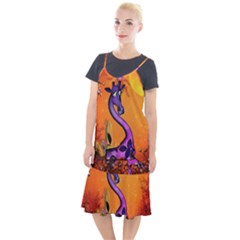 Funny Giraffe In The Night Camis Fishtail Dress by FantasyWorld7