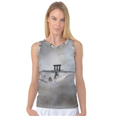 Awesome Whale In The Sky Women s Basketball Tank Top by FantasyWorld7