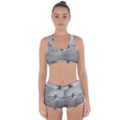 Awesome Whale In The Sky Racerback Boyleg Bikini Set by FantasyWorld7