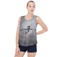 Awesome Whale In The Sky Bubble Hem Chiffon Tank Top by FantasyWorld7