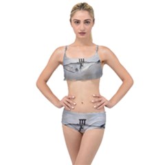 Awesome Whale In The Sky Layered Top Bikini Set by FantasyWorld7