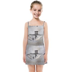 Awesome Whale In The Sky Kids  Summer Sun Dress by FantasyWorld7