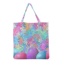 Eggs Happy Easter Rainbow Grocery Tote Bag