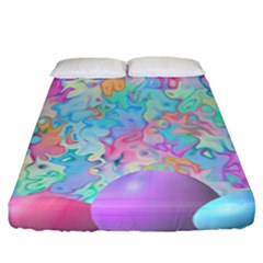 Eggs Happy Easter Rainbow Fitted Sheet (california King Size)