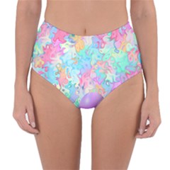 Eggs Happy Easter Rainbow Reversible High-waist Bikini Bottoms