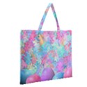 Eggs Happy Easter Rainbow Zipper Large Tote Bag View2