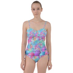 Eggs Happy Easter Rainbow Sweetheart Tankini Set