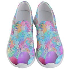 Eggs Happy Easter Rainbow Men s Lightweight Slip Ons