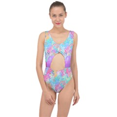 Eggs Happy Easter Rainbow Center Cut Out Swimsuit