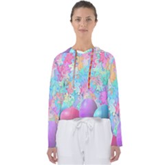 Eggs Happy Easter Rainbow Women s Slouchy Sweat