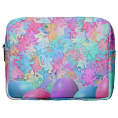 Eggs Happy Easter Rainbow Make Up Pouch (large) by HermanTelo