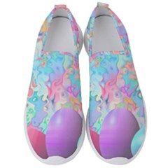 Eggs Happy Easter Rainbow Men s Slip On Sneakers by HermanTelo