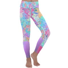 Eggs Happy Easter Rainbow Kids  Lightweight Velour Classic Yoga Leggings