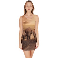 Elephant Dust Road Africa Savannah Bodycon Dress