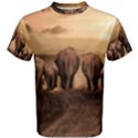 Elephant Dust Road Africa Savannah Men s Cotton Tee View1