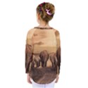 Elephant Dust Road Africa Savannah Kids  Long Sleeve Tee View2