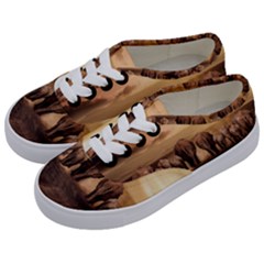 Elephant Dust Road Africa Savannah Kids  Classic Low Top Sneakers by HermanTelo