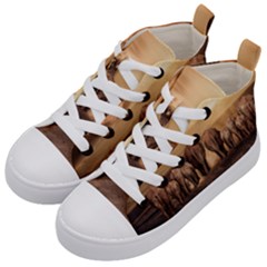 Elephant Dust Road Africa Savannah Kids  Mid-top Canvas Sneakers