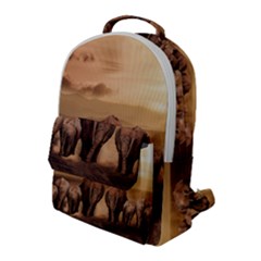 Elephant Dust Road Africa Savannah Flap Pocket Backpack (large)