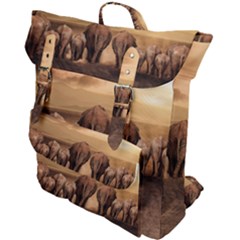 Elephant Dust Road Africa Savannah Buckle Up Backpack