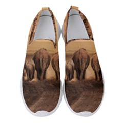 Elephant Dust Road Africa Savannah Women s Slip On Sneakers by HermanTelo