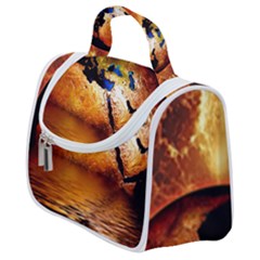 Earth Globe Water Fire Flame Satchel Handbag by HermanTelo