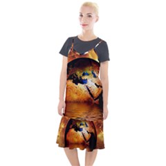 Earth Globe Water Fire Flame Camis Fishtail Dress by HermanTelo