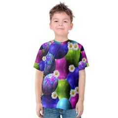 Eggs Happy Easter Kids  Cotton Tee