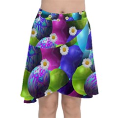 Eggs Happy Easter Chiffon Wrap Front Skirt