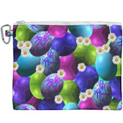 Eggs Happy Easter Canvas Cosmetic Bag (xxxl)