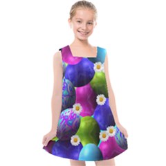 Eggs Happy Easter Kids  Cross Back Dress by HermanTelo